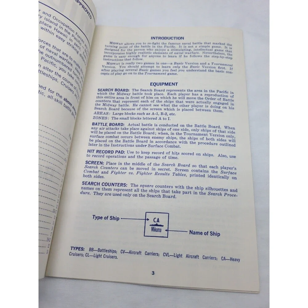 Avalon Hill Midway Battle Manual